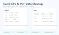 help with data documents simple tools and workflow cleanup
