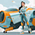 design a professional scifi character illustration