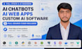 develop ai chatbot, ai web app and custom ai software
