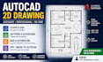 create professional autocad 2d drawing