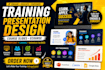 design training presentation design, course slides, ecourse, powerpoint , canva