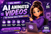 create ai generated 3d pixar cartoon videos