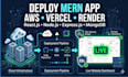 deploy your mern application on AWS, vercel or render