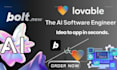 build lovable ai saas bolt web app reactjs codex base44 pythagora cursor nextjs