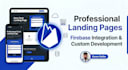 build a professional landing page with firebase backend integration