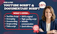 write youtube video script movie script film script screenplay as script writer