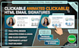 do clickable animated html email signature