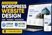 build a complete wordpress website with domain and hosting