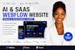 design ai webflow website,saas website, tech startup website developer expert