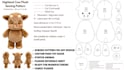 design plush sewing pattern tech pack stuffed animal plush toy reference sheet