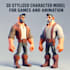 create 3d stylized character model for games and animation