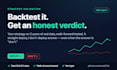 backtest your crypto strategy in python and give a deploy verdict