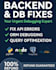 fix issues in your backend and databases
