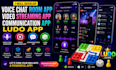 develop voice chat room app video streaming app communication app ludo app