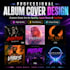 design a modern rap, trap or r and b album cover art
