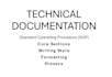 write sop and technical documentation