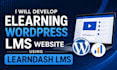 develop elearning wordpress lms website using learndash lms