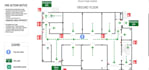 design fire emergency evacuation plan, map, diagram