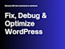 fix, debug and optimize wordpress