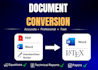 transcribe your data from paper to a document file