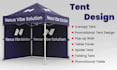 design canopy tent, table cover and flag your exhibition