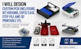 design custom pcb enclosure iot housing esp32 case step files and 3d printable