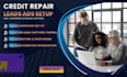 build credit repair website funnel automation setup clone with seo