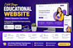 build lms educational website online course website education, elearning website