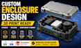 design custom enclosure chassis pcb and electronics housing cad for 3d printing