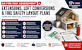 do UK fire risk assessment for extensions lofts fire safety layout plan