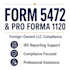 prepare form 5472 and pro forma 1120 for foreign owned llc