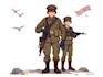 draw military themed illustrations