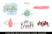 create a bespoke hand drawn and watercolor logo