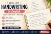 create authentic handwritten documents in english