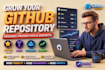 promote github repository, github project for organic stars, viewers and follow
