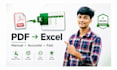 convert PDF and scanned documents to excel