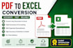 convert PDF to excel