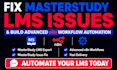 fix masterstudy lms errors, build advanced n8n workflow automation
