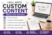 write high quality content for your needs