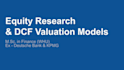 equity research analysis and financial dcf models
