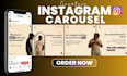 design viral instagram carousel slides for you