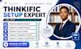 setup thinkific website course upload and sales funnel