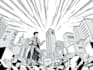 do a professional illustration, splash art, comic cover book