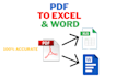 convert PDF to excel, word