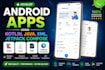 develop android apps using kotlin, java, XML,jetpack compose