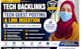 do manual blogger outreach for tech backlinks and guest post