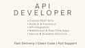 develop secure rest API, nodejs API, websocket and backend services