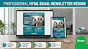 do a professional HTML email newsletter design