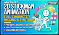 create 2d stickman and stick figure animation explainer video