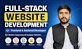 website development as full stack web developer, front end, backend developer